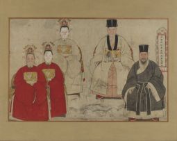 A Chinese ancestor group portrait, early 20th century