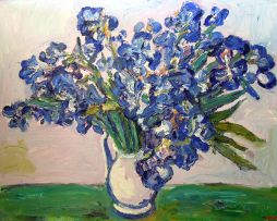 Gerhard Batha; Still Life with Blue Orchids