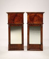 A pair of Biedermeier mahogany mirrors, 19th century