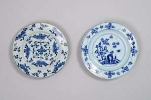 A Chinese blue and white plate, Qing Dynasty, mid 18th century