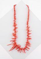 Coral branch necklace, probably Italian