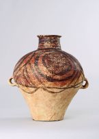 A Chinese pottery and red-painted amphora, Neolithic Period, 10th-early 1st millennium BC