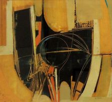 Arthur Edward Cantrell; Abstract Composition with Orange