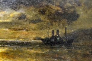 Charles James Parry; Steamer by Moonlight