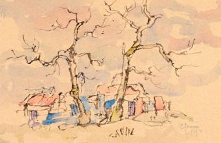 Gregoire Boonzaier; Cottages and Trees