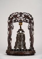 A Chinese bronze bronze bell, circa 1900