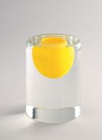 A Skrdlovice Glassworks vase, designed by Frantisek Vízner, 1968