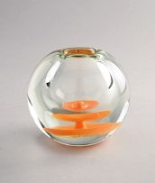 A Skrdlovice Glassworks vase, designed by Jaroslav Svoboda, 1978
