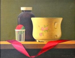 Wim Blom; Cup with Red Ribbon