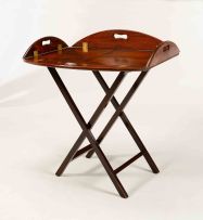 A Victorian mahogany butler's tray