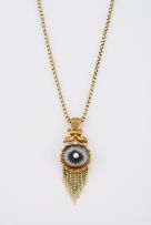 Gold and agate-mounted pendant/locket, circa 1860