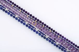 Amethyst double strand necklace