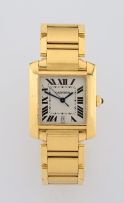 Gentleman's 18ct gold Tank Francaise wristwatch, Cartier, Ref 1840 CC485575