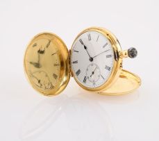 18ct gold hunting cased keyless lever watch, W Bennett & Co, London, circa 1871, of South African interest