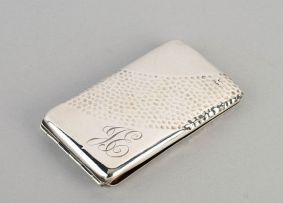 A Victorian silver card and stamp case, William Naul, Birmingham, 1892
