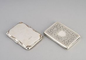 A Victorian silver card, note and stamp case, Minshull & Latimer, Birmingham, 1898