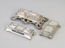 A WMF silver-plated quadruple stamp box, early 20th century