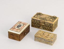 Three souvenir stamp boxes, 19th/20th century