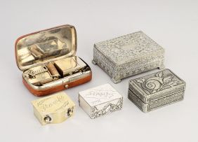 A German stamp, ink, roller and pen case, 20th century