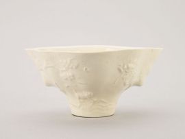 A Chinese Dehua Blanc de Chine libation cup, Qing Dynasty, late 18th/early 19th century