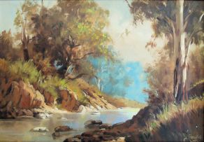 Dino Paravano; River Landscape
