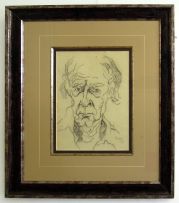 Gregoire Boonzaier; Self Portrait, recto; Ben Joffe, celebrated art collector, verso