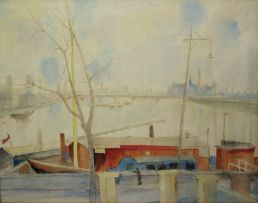 Maud Sumner; House Boat on the Thames