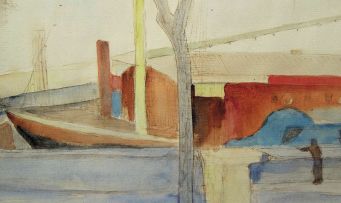 Maud Sumner; House Boat on the Thames