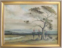 Christopher Tugwell; Landscape with Tree and Aloes