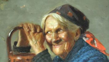 Pietro Pederzoli; Cheerful Elderly Lady