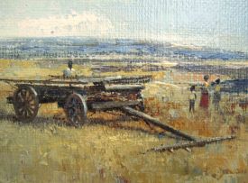 Christopher Tugwell; Figures and a Harvester's Wagon