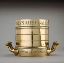 A Victorian brass two-handled Standard Gallon measure