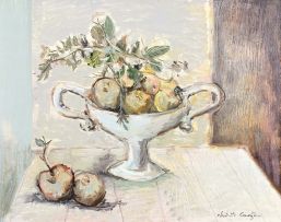 Christo Coetzee; Still Life with Apples in an Urn