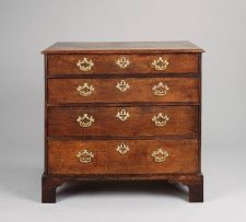 An oak chest-of-drawers, late 18th century