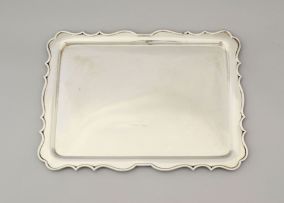 A George V silver tray, Martin Hall & Co Ltd, Sheffield, 1922
