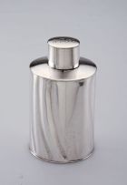 A Colonial silver tea caddy, maker's mark possibly JR, 19th century