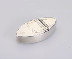 A Cape silver snuff box, apparently unmarked, 19th century