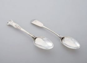 A Cape silver King's pattern dessert spoon, Fredrik David Waldek, 19th century