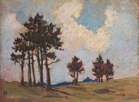 Nita Spilhaus; Cape Landscape with Trees