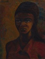 Gerard Sekoto; Pensive Young Woman