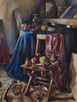 Harry Trevor; Interior with Chair and Fruit