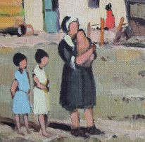 Piet van Heerden; Mother and Children in a Rural Setting