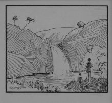 Walter Battiss; The Waterfall