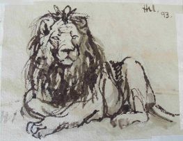 Hennie Niemann Jnr; Buffalo, recto; Lion, verso