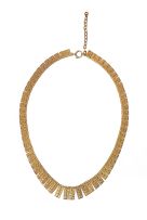 9ct gold necklace, German