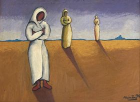 Johannes Meintjes; Landscape with Waiting Women