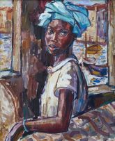 Hennie Niemann Jnr; Woman at a Window, Inhambane, Mozambique