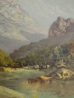 Gabriel de Jongh; Stream Through a Mountainous Landscape