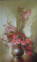 Loughridge Gray; Roses in a Copper Pot