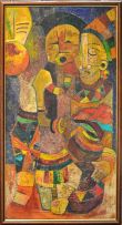 Speelman Mahlangu; Figures with Pots